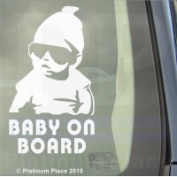 Internal Window Version-Cool Baby on Board Funny Joke Carlos Hangover Novelty Car Sticker Decal-Great Christmas Present Gift Gifts-Universal Fit 
